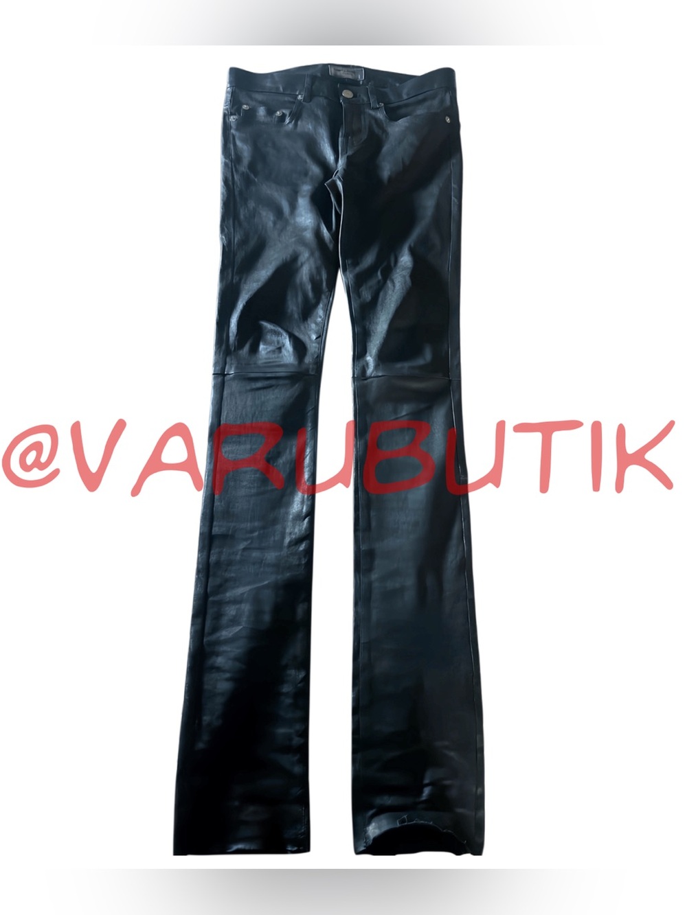 saint laurent paris ss13 runway leather skinny pants f34 (27x33)